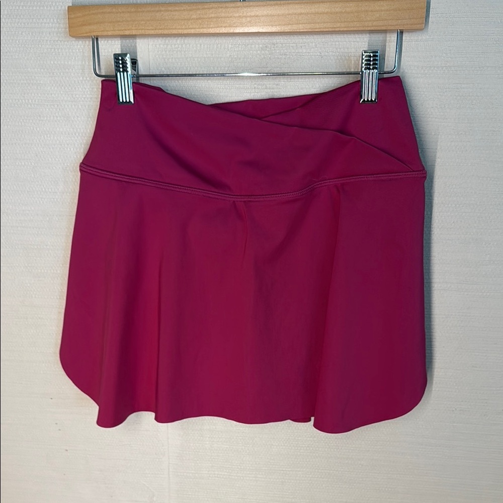 Calvin Klein Pink Mini Skater Skirt Pleated Athletic